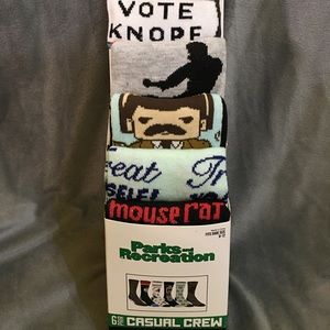 Parks and Recreation 6 pair Socks Set